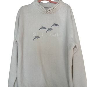 Vintage Hawaii Sweatshirt with Dolphins 100% Cotton